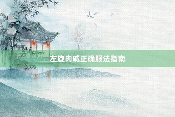 左旋肉碱正确服法指南